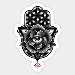 Hamsa Flower Sticker